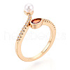Brass Micro Pave Cubic Zirconia Ring Settings KK-T076-08G-4