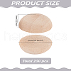 250Pcs Unfinished Natural Wood Cabochons WOOD-LP0001-10-2