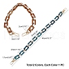   2Pcs 2 Colors Acrylic Cable Chains Bag Handles FIND-PH0001-15-5