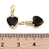 Brass Micro Pave Cubic Zirconia Charms KK-C051-05G-01-3