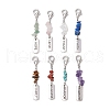 8Pcs 8 Styles Alloy Rectangle with Inspirational Word Pendant Decoration HJEW-JM02376-1