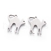 Non-Tarnish 201 Stainless Steel Kitten Pendants STAS-F231-052P-1
