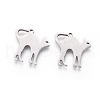 201 Stainless Steel Kitten Pendants STAS-F231-052P-1