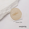 Geometric Abstract Zinc Alloy Ladies Adjustable Rings for Party Accessory Holiday Gift CX6330-2-2