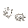 Rack Plating Brass Micro Pave Cubic Zirconia Cuff Earrings EJEW-R162-46P-2
