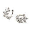 Rack Plating Brass Micro Pave Cubic Zirconia Clip-on Earrings EJEW-R162-46P-2