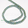 Electroplate Crystal Glass Round Beads Strands EGLA-F037-6mm-A04-3