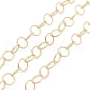 Brass Textured Hexagon Link Chains CHC-M025-33G-1