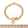 Golden 304 Stainless Steel Charm Bracelets NJEW-K284-01G-M-5