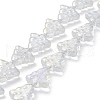 Transparent Electroplate Glass Beads Strands EGLA-C002-AB02-1