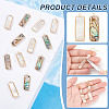 SUPERFINDINGS 12Pcs 2 Styles Natural Paua Shell/Abalone Shell Pendants FIND-BC0013-35-4