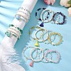 4Pcs 4 Styles Natural Gemstone Beads Stretch Bracelets BJEW-JB11596-3