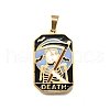 Tarot 304 Stainless Steel Enamel Pendants STAS-M119-09T-G-1