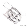 Punk Style Brass Micro Pave Cubic Zirconia Finger Rings FS-WGB4276-01-3