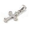 304 Stainless Steel Cubic Zirconia Pendants STAS-C102-04G-P-2