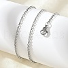 Tarnish Resistant Trendy Unisex 304 Stainless Steel Cross Rolo Chain Necklaces X-NJEW-L043A-09P-3