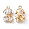 ABS Plastic Imitation Pearl Pendants PALLOY-K259-06G-2