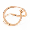 Brass Inlaid Clear Cubic Zirconia Cuff Rings KK-S356-571-NF-3