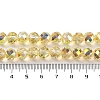 Half Golden Plated Electroplate Beads Strands EGLA-H104-08A-HP01-4