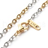 Two Tone 304 Stainless Steel Cable Chains Necklaces NJEW-JN03610-1