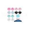 BENECREAT 12Pcs 6 Colors Halloween Ghost Food Grade Eco-Friendly Silicone Beads with 50Pcs Plastic Knitting Stitch Marker Rings SIL-BC0001-10-7