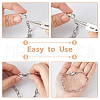 SUPERFINDINGS 8Pcs Stainless Steel Fold Over Clasps STAS-FH0002-28-4