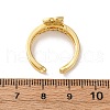 Brass Micro Pave Cubic Zirconia Adjustable Open Cuff Rings for Women RJEW-U057-17C-G-5