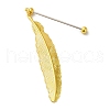 Alloy Feather Pendant Bookmarks AJEW-R101-01G-1