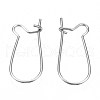 Tarnish Resistant 304 Stainless Steel Hoop Earring Findings STAS-S117-008C-01-2