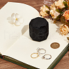 Velvet Cover Plastic Couple Ring Box VBOX-WH20001-02B-3