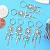 Alloy Magnesite Synthetic Turquoise Keychain HJEW-JKC01249-1