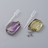 Rotatable Natural Quartz Perfume Bottle Pendants G-M362-02P-3