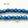 Non-Magnetic Synthetic Hematite Beads Strands G-C018-3mm-1