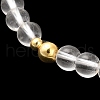 Natural Agate and Natural Quartz Crystal Bead Bracelets BJEW-E098-16G-3