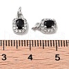 Brass Micro Pave Cubic Zirconia Pendants KK-B102-03P-3