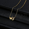 Alloy Letter Heart Pendant Necklaces for Women WGBB55E-17-1