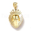 Brass Micro Pave Cubic Zirconia Pendants KK-H433-39G-2