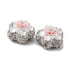 Polymer Clay Rhinestone Beads CLAY-U023-01-3
