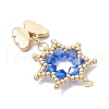 Glass Seed Beaded Flower Pendants PALLOY-MZ00623-01-4