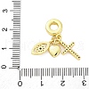 Brass Micro Pave Cubic Zirconia European Dangle Charms KK-D325-15G-3