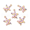 Printed Alloy Connector Charms PALLOY-F298-01K-3
