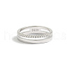 Simple Style 925 Sterling Silver Micro Pave Clear Cubic Zirconia Finger Rings WG5B003-03-3
