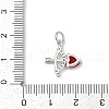 Brass Pave Cubic Zirconia Pendants KK-U062-61P-3
