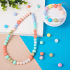 120Pcs 12 Colors Silicone Beads SIL-TA0001-15-8