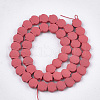 Spray Painted Non-magnetic Synthetic Hematite Beads Strands G-T116-23-12-2