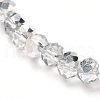 Faceted Glass Rondelle Beads Stretch Bracelet for Kid BJEW-JB06807-17-3