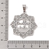 Non-Tarnish Eid Mubarak 201 Stainless Steel Pendants STAS-A094-17P-3