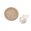 Natural Cultured Freshwater Pearl Copper Wire Wrapped Potato Pendants PALLOY-JF03608-01-2