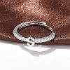 S925 Sterling Silver Adjustable Letter Rings for Women RJEW-M068-01P-S-4