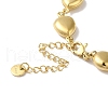 304 Stainless Steel Teardrop Link Chain Bracelets for Women BJEW-I315-07G-3